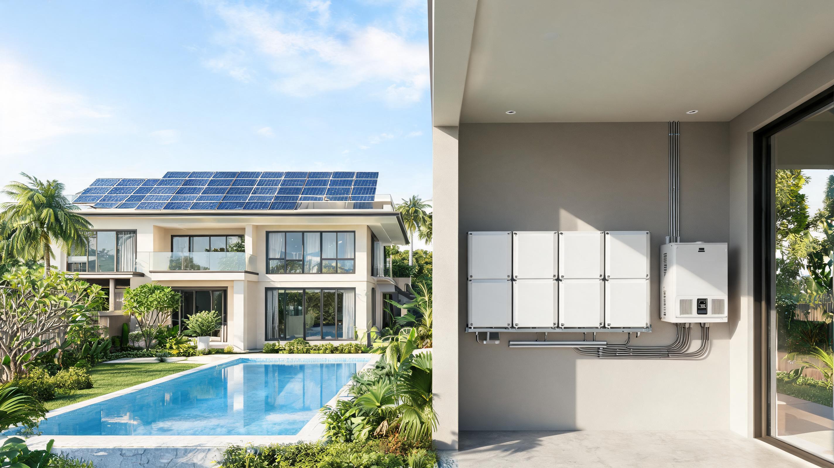 Villa Hybrid Solar + Wall-mounted ESS